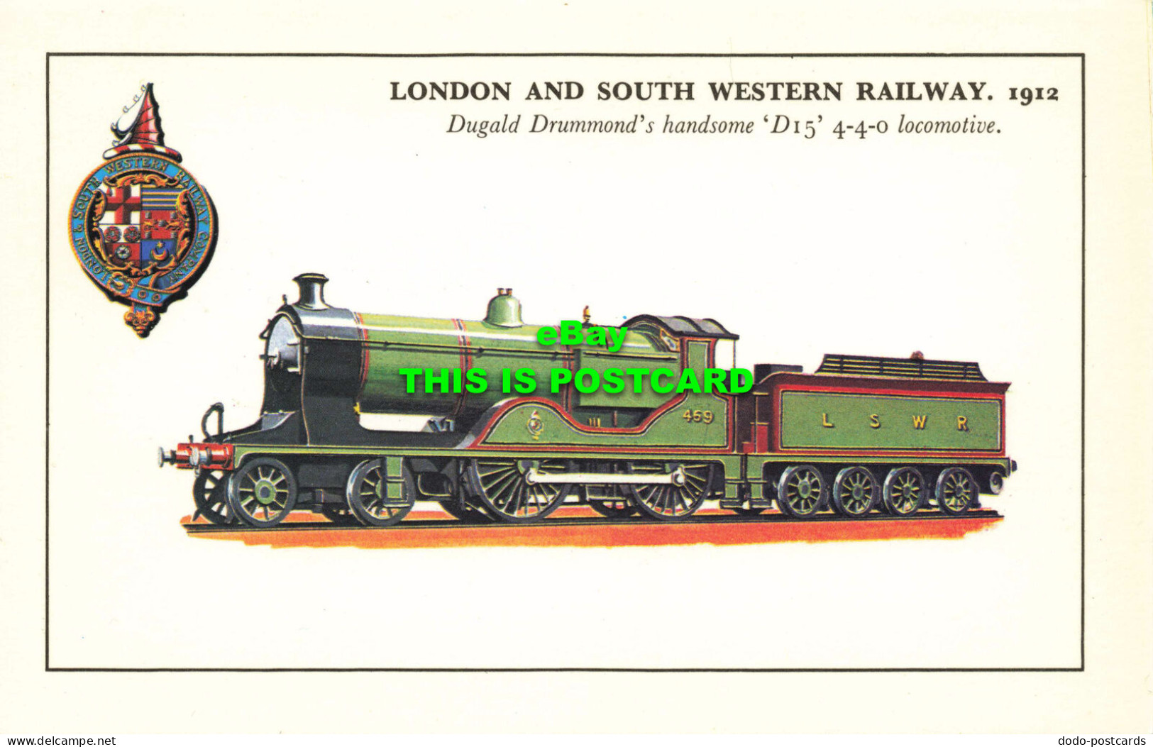 R569781 London And South Western Railway. 1912. Dugald Drummonds Handsome D15 4 - Autres & Non Classés