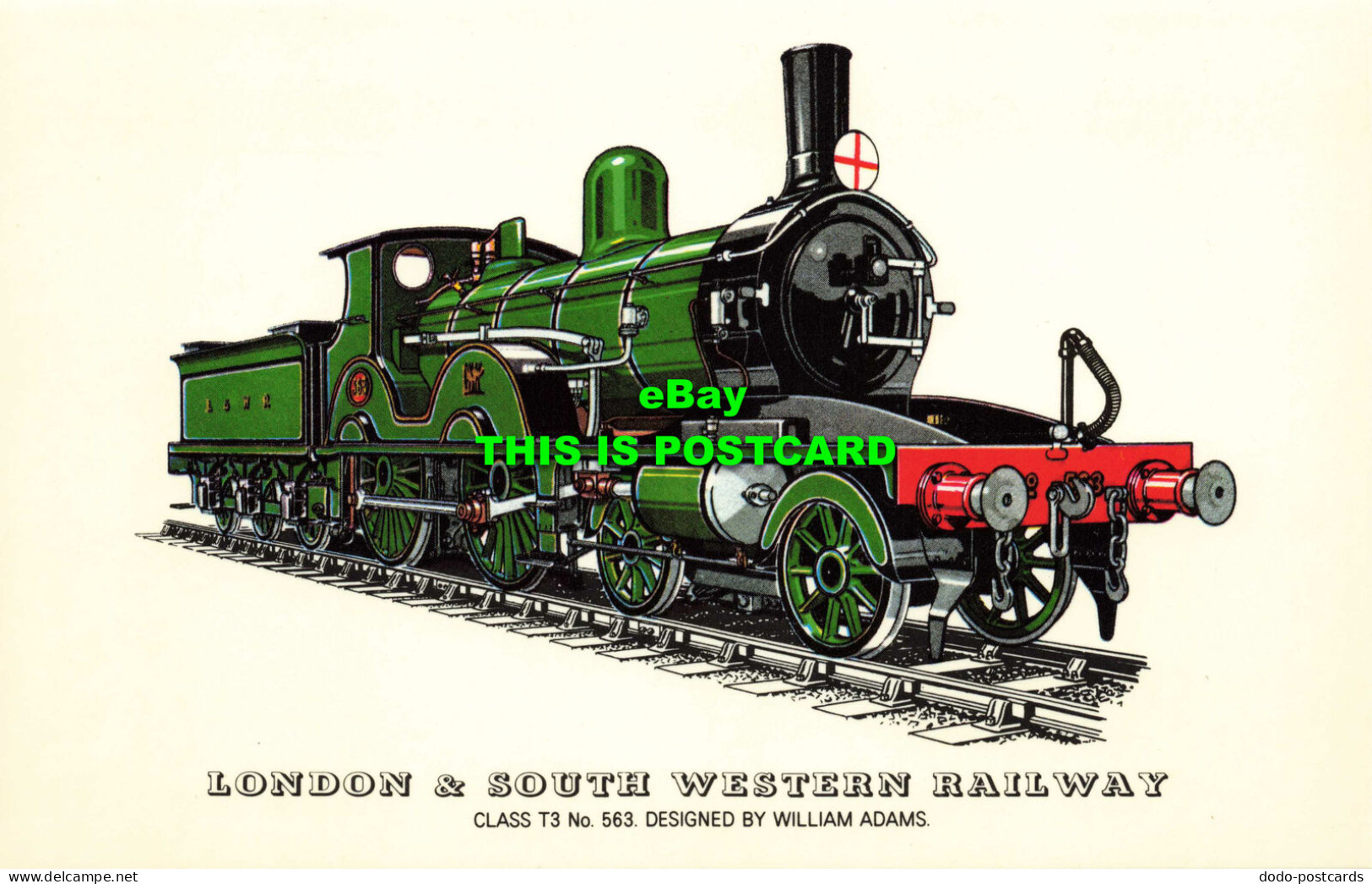 R569790 London And South Western Railway. Class T3 No. 563. William Adams. Raile - Autres & Non Classés