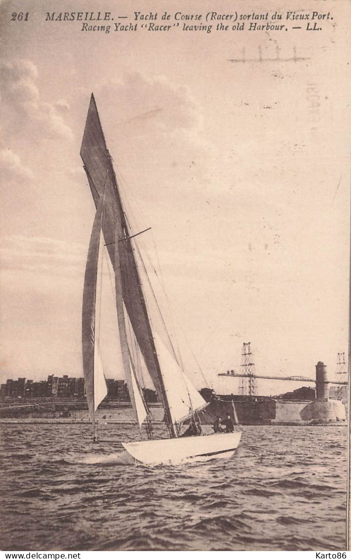 Marseille * Yacht De Course ( Racer ) Sortant Du Vieux Port * Bateau Voilier - Zonder Classificatie