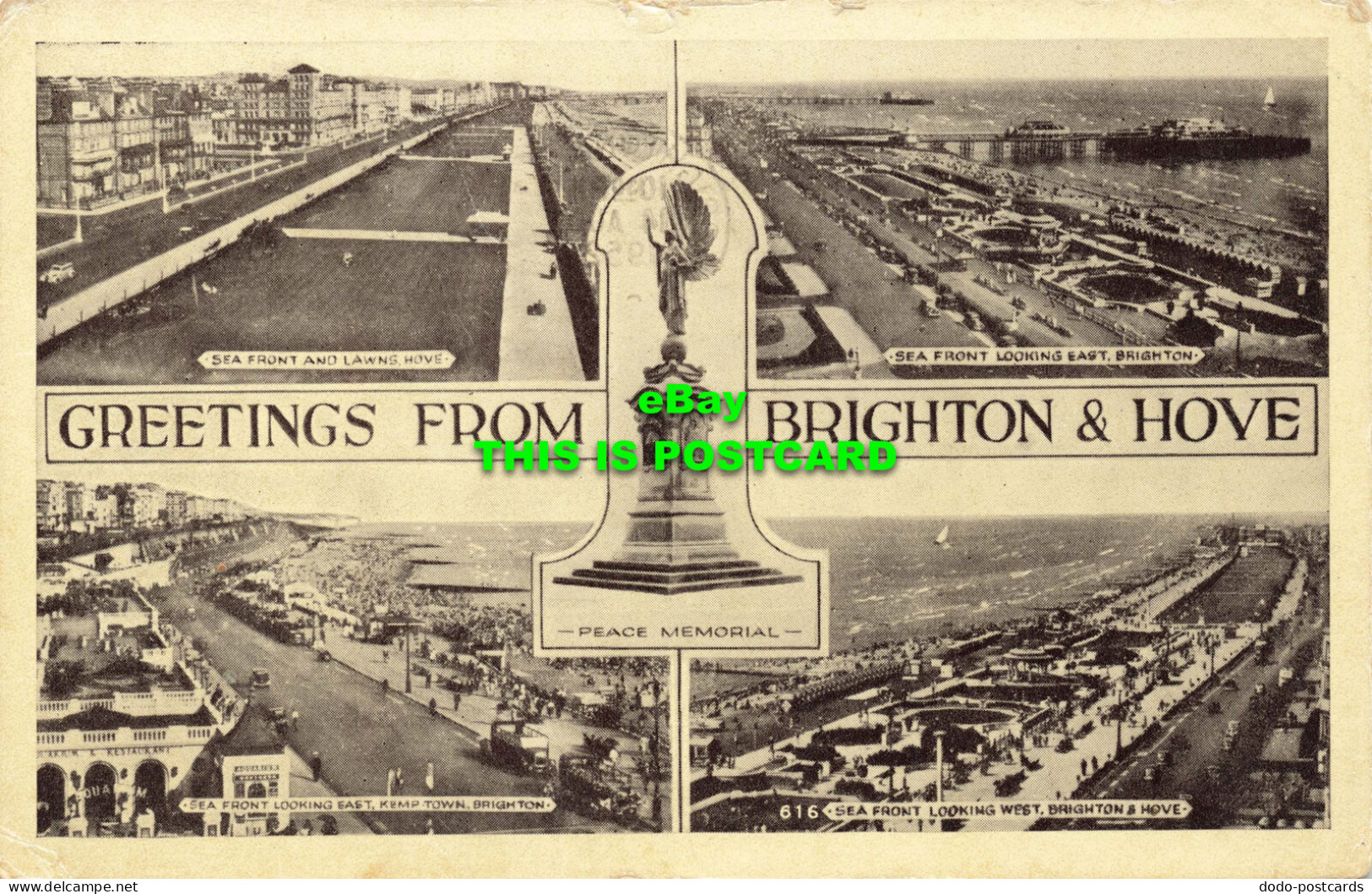 R583006 Greetings From Brighton And Hove. Sea Front And Lawns. Sea Front Looking - World