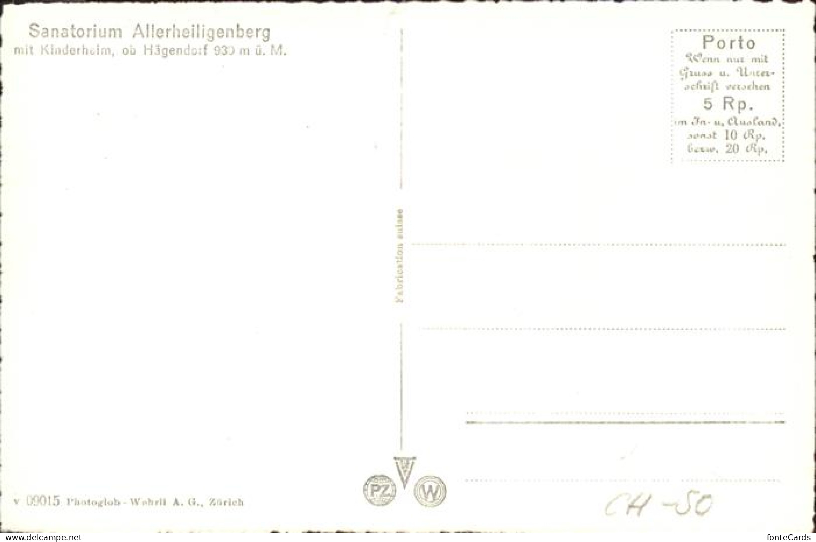 11283300 Allerheiligenberg Sanatorium Allerheiligenberg Allerheiligenberg - Autres & Non Classés