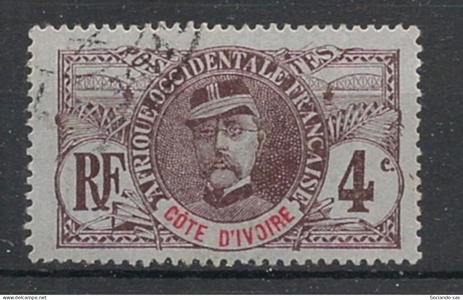 COTE D'IVOIRE - 1906 - N°YT. 23 - Faidherbe 4c Brun - Oblitéré / Used - Used Stamps