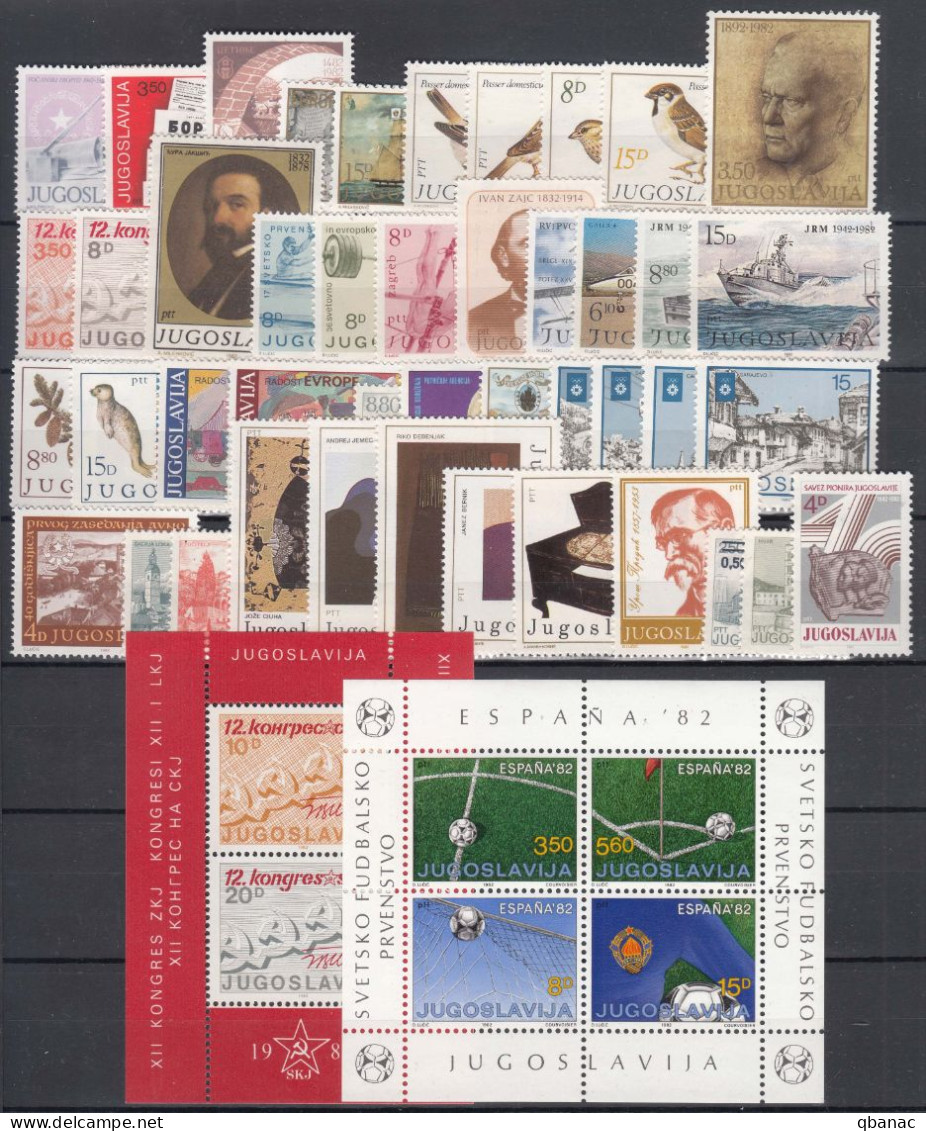 Yugoslavia Republic 1982 Complete Year Mint Never Hinged - Unused Stamps