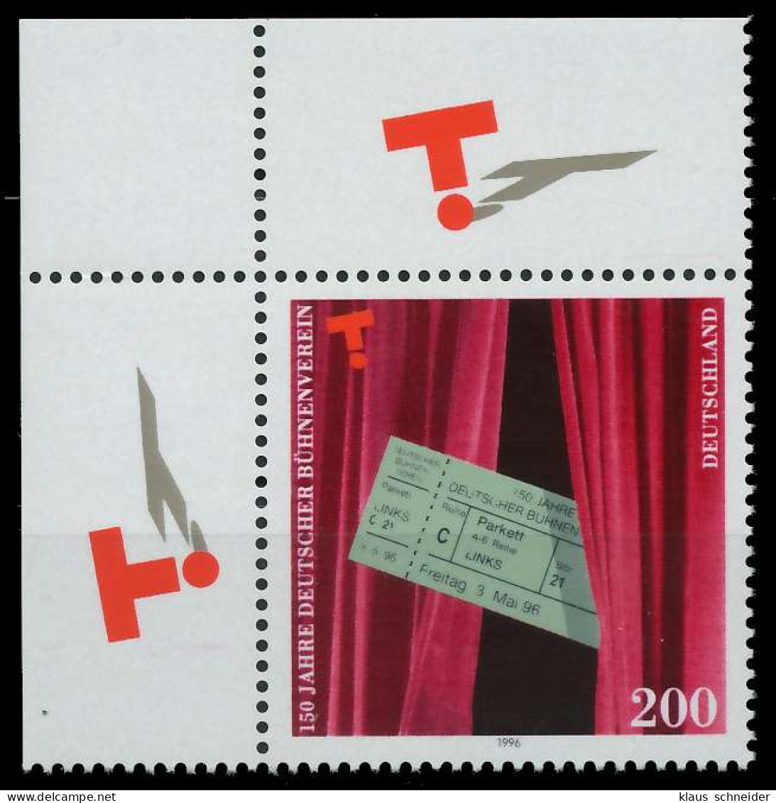 BRD 1996 Nr 1857 Postfrisch ECKE-OLI X8677DE - Unused Stamps