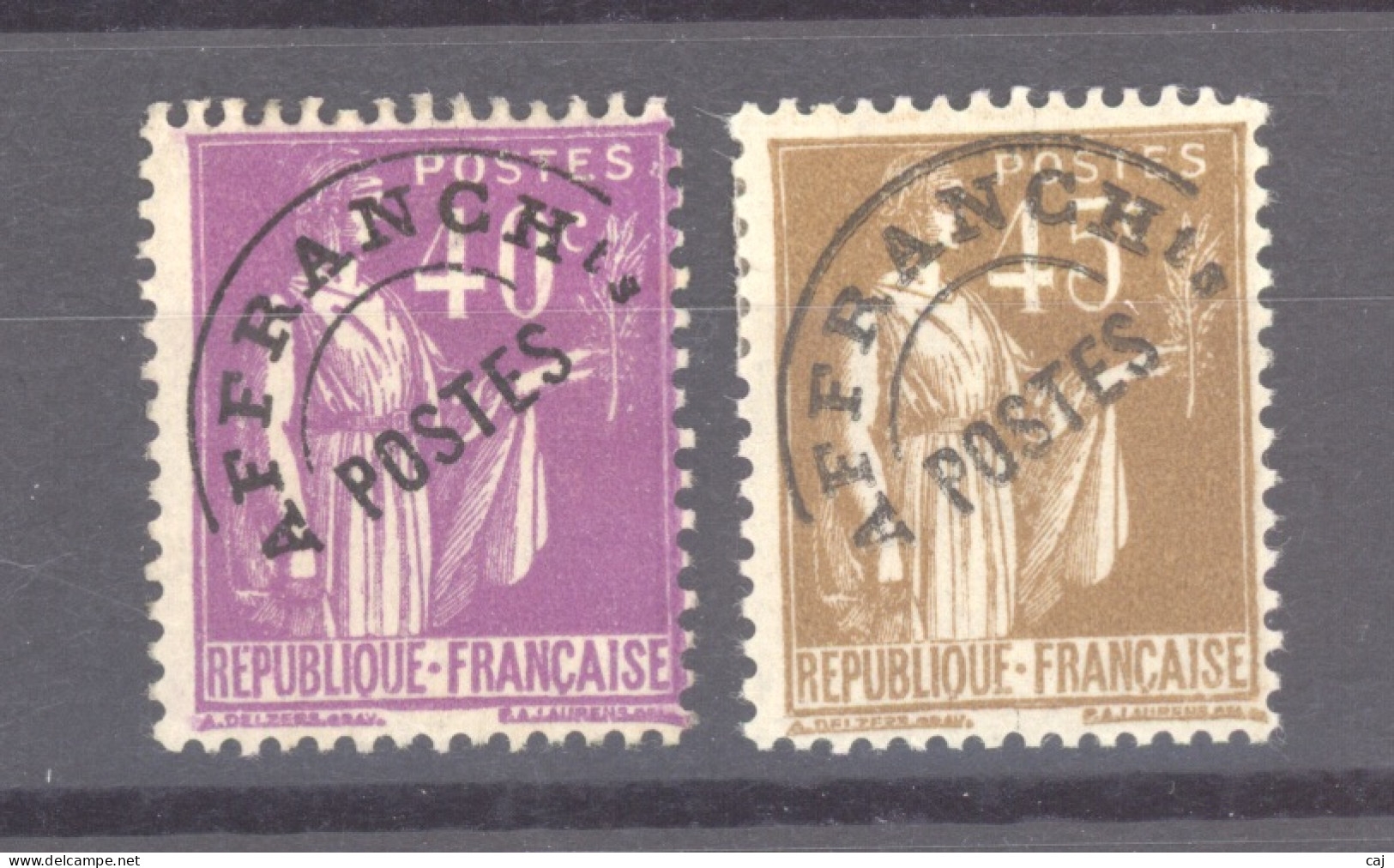 France  -  Préos  :  Yv  70-71  * - 1893-1947