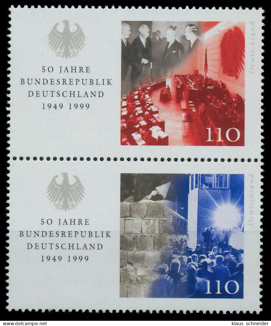 BRD ZD AUS BLOCK 49 Nr 2051-2053 Postfrisch SENKR PAAR X86B7B6 - Zusammendrucke