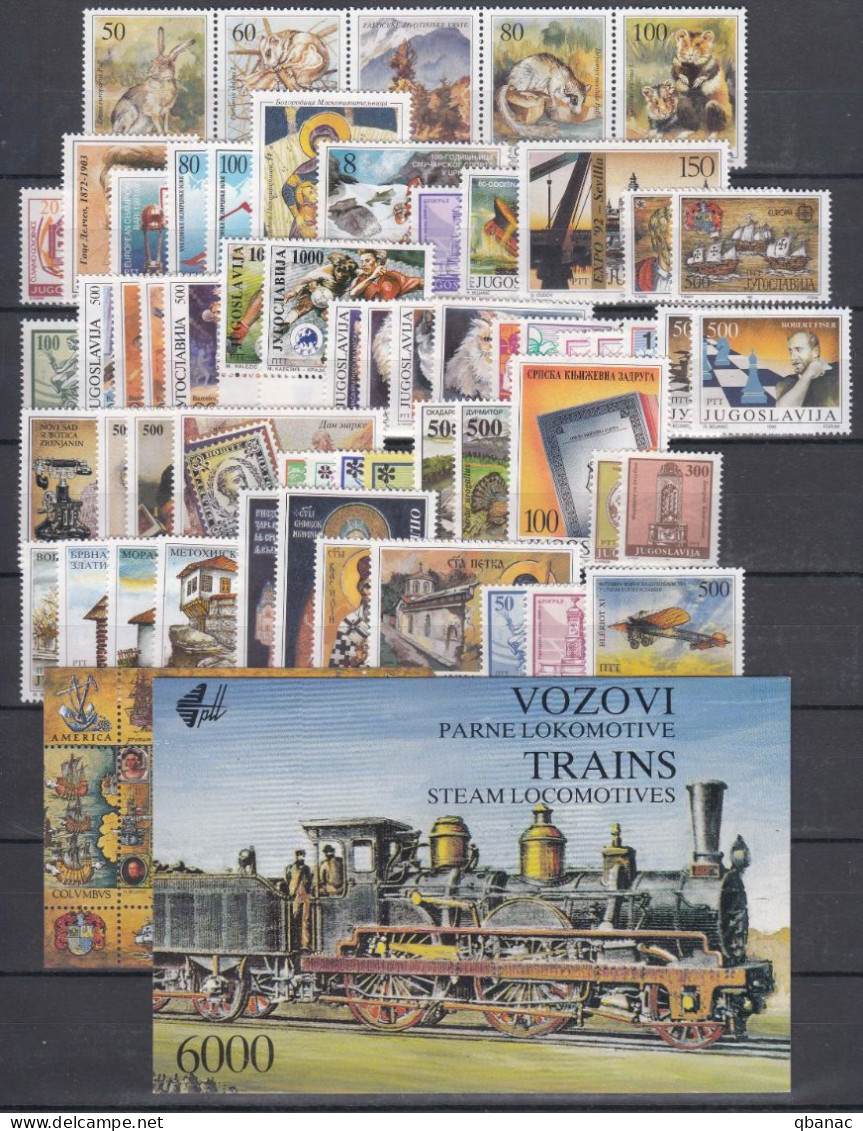 Yugoslavia Republic 1992 Complete Year Mint Never Hinged - Unused Stamps