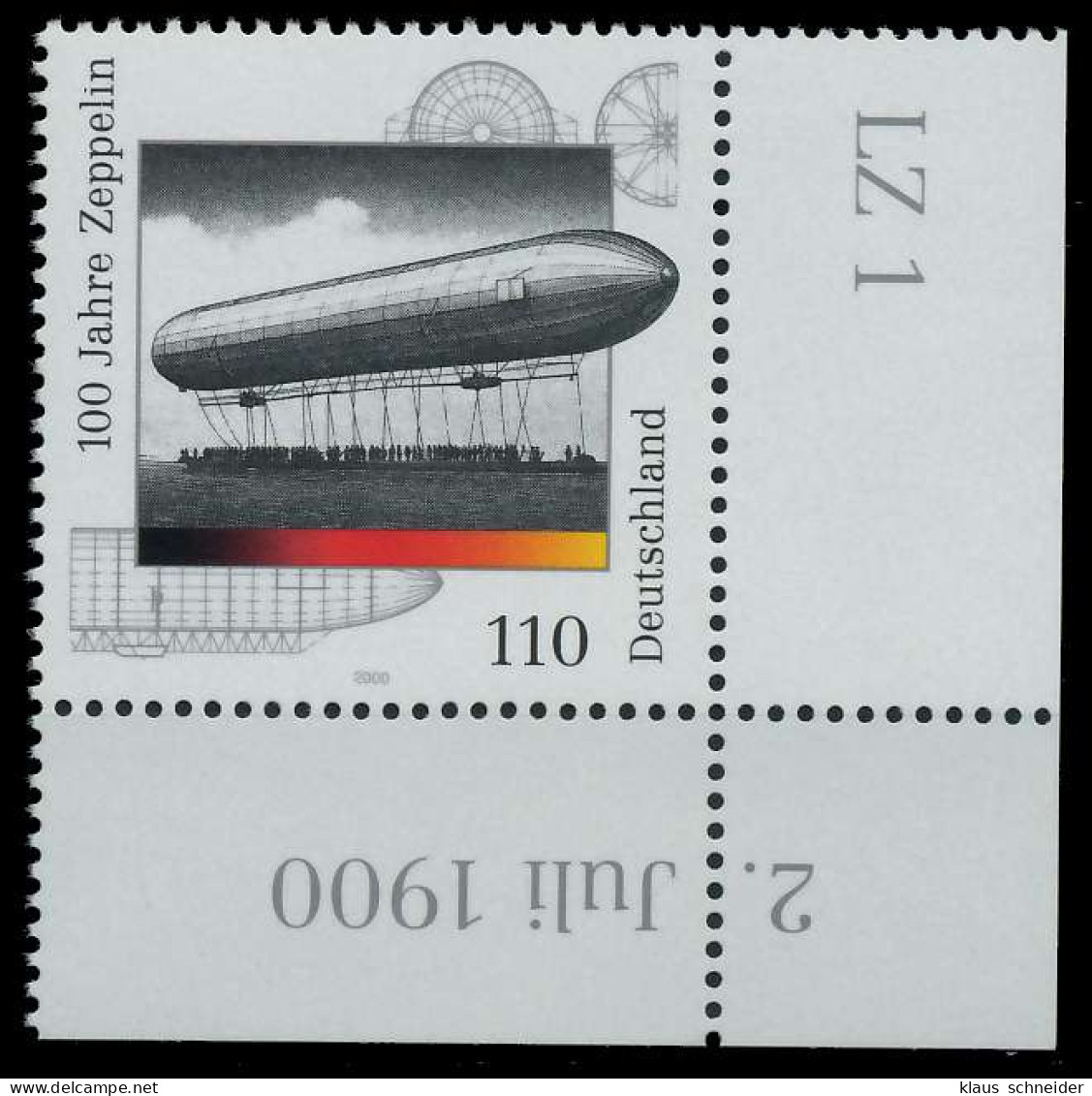 BRD 2000 Nr 2128 Postfrisch ECKE-URE X86D582 - Unused Stamps