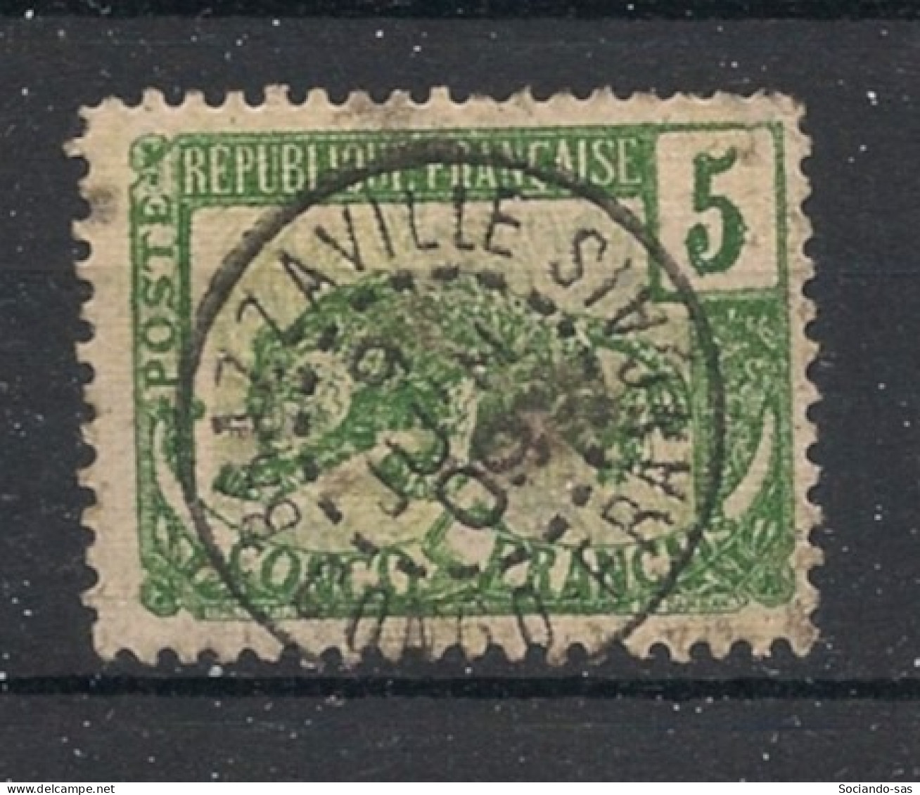 CONGO - 1900 - N°YT. 30 - Panthère 5c Vert - Oblitéré / Used - Used Stamps