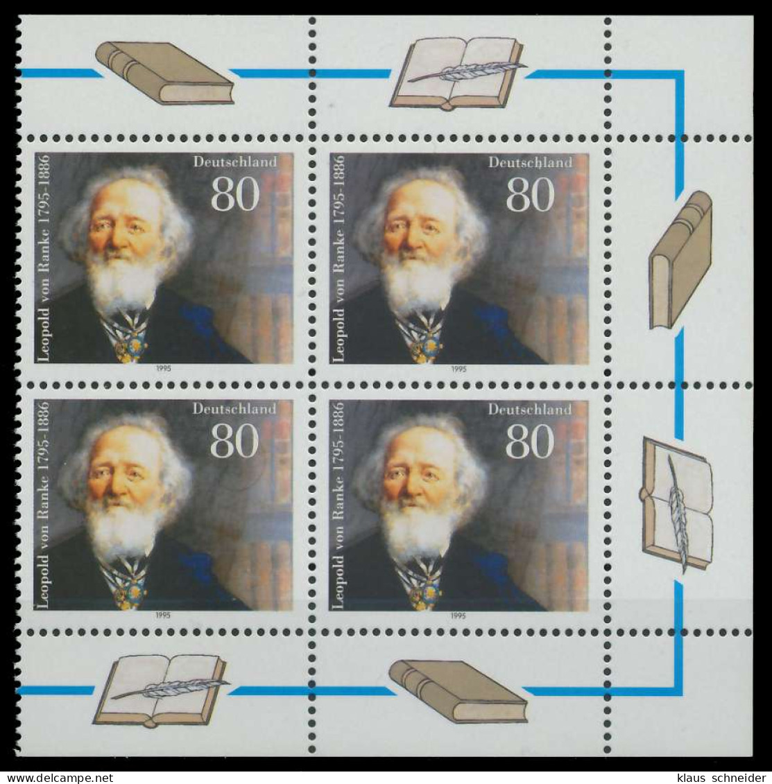 BRD 1995 Nr 1826 Postfrisch VIERERBLOCK ECKE-ORE X86F1F2 - Unused Stamps