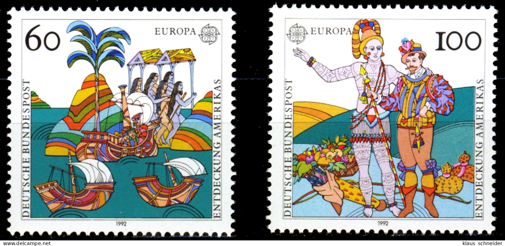 BRD BUND 1992 Nr 1608-1609 Postfrisch S7746BA - Unused Stamps