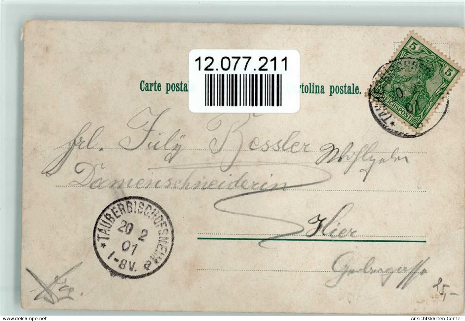 12077211 - Doecker Frau Mit Einer Kiepe - Berge 1901 AK - Doecker, E.