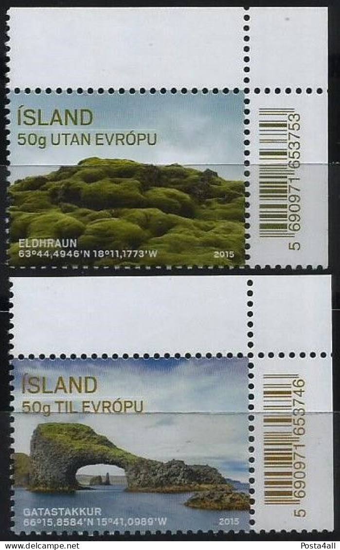 Iceland - 2015 Tourism - Complete Set - MNH - Neufs