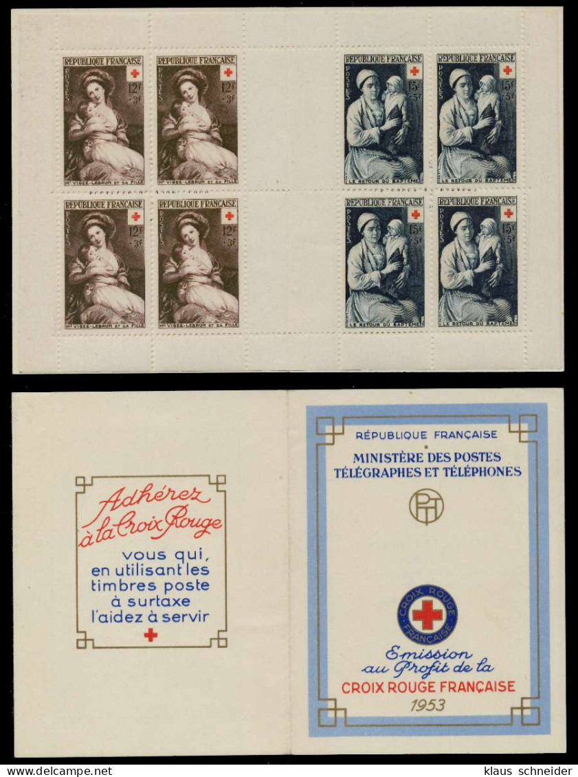 FRANKREICH MARKENHEFTCHEN Nr MH 884-885 Postfrisch X8714D6 - Red Cross