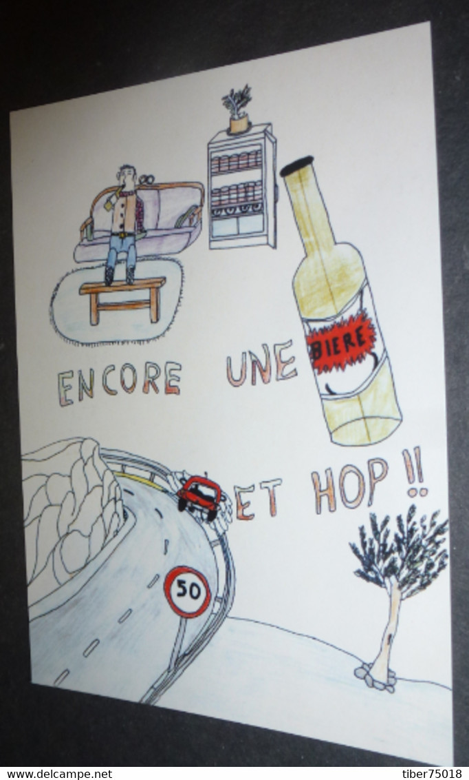 3 Cartes Postales "Cart'Com" (2002) Label Vie "Lève Le Pied Pas Le Coude" (sécurité Routière - Anti Alcoolique) - Publicité