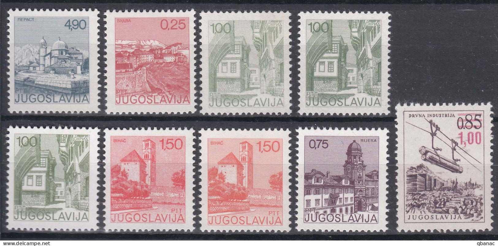 Yugoslavia Republic 1976 Complete Definitive Stamps With Some Variations, Mint Never Hinged - Neufs