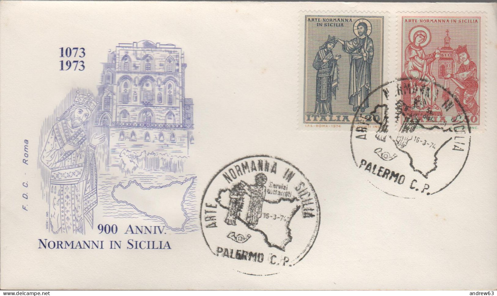 ITALIA - ITALIE - ITALY - 1974 - Arte Normanna In Sicilia - FDC Roma - FDC