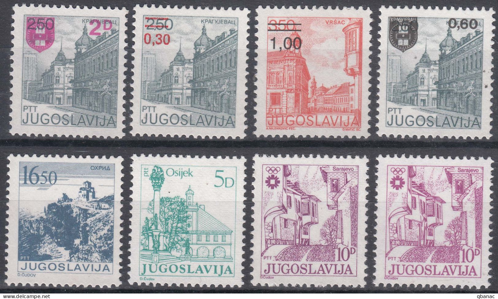 Yugoslavia Republic 1983 Definitive Stamps, Mint Never Hinged - Unused Stamps