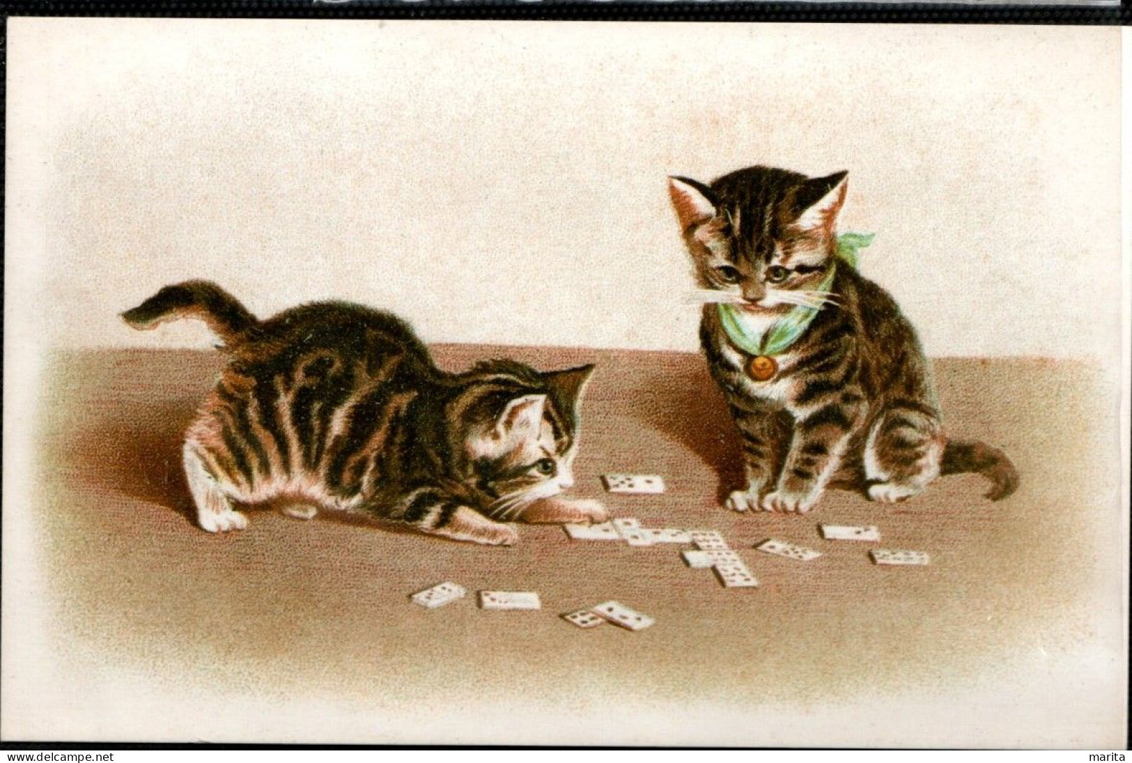 Chats - Cats -katzen - Poezen Spelen Domino  -repro - Chats