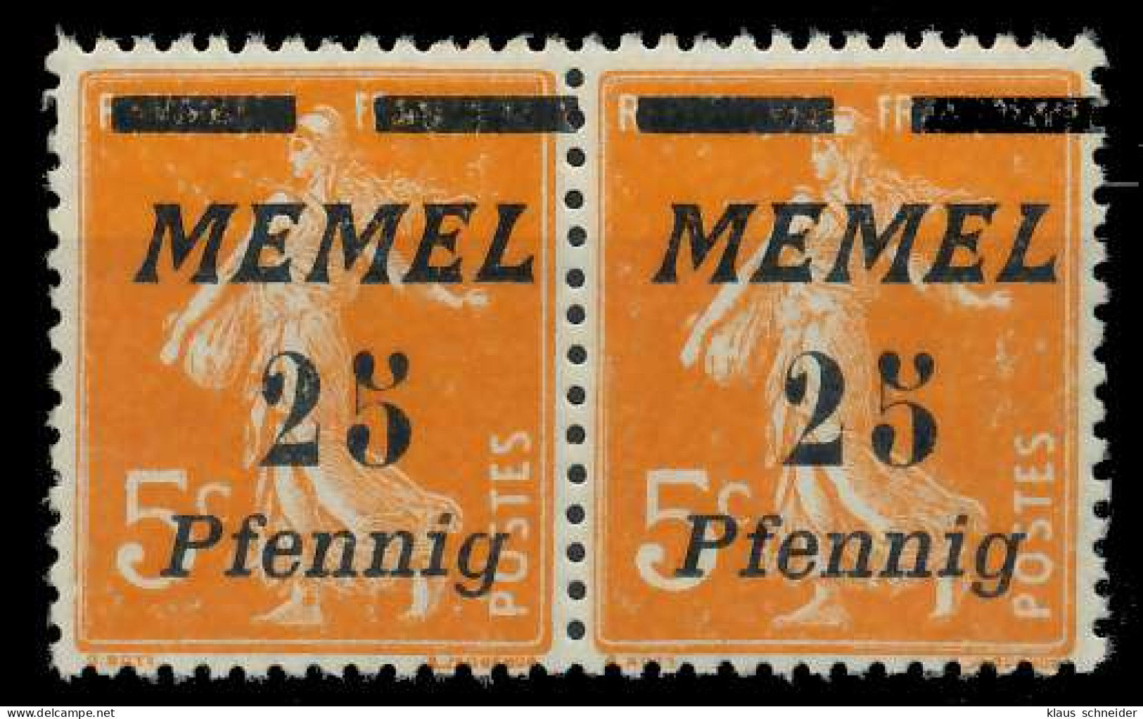 MEMEL 1922 Nr 58 Postfrisch WAAGR PAAR X88792A - Memelgebiet 1923