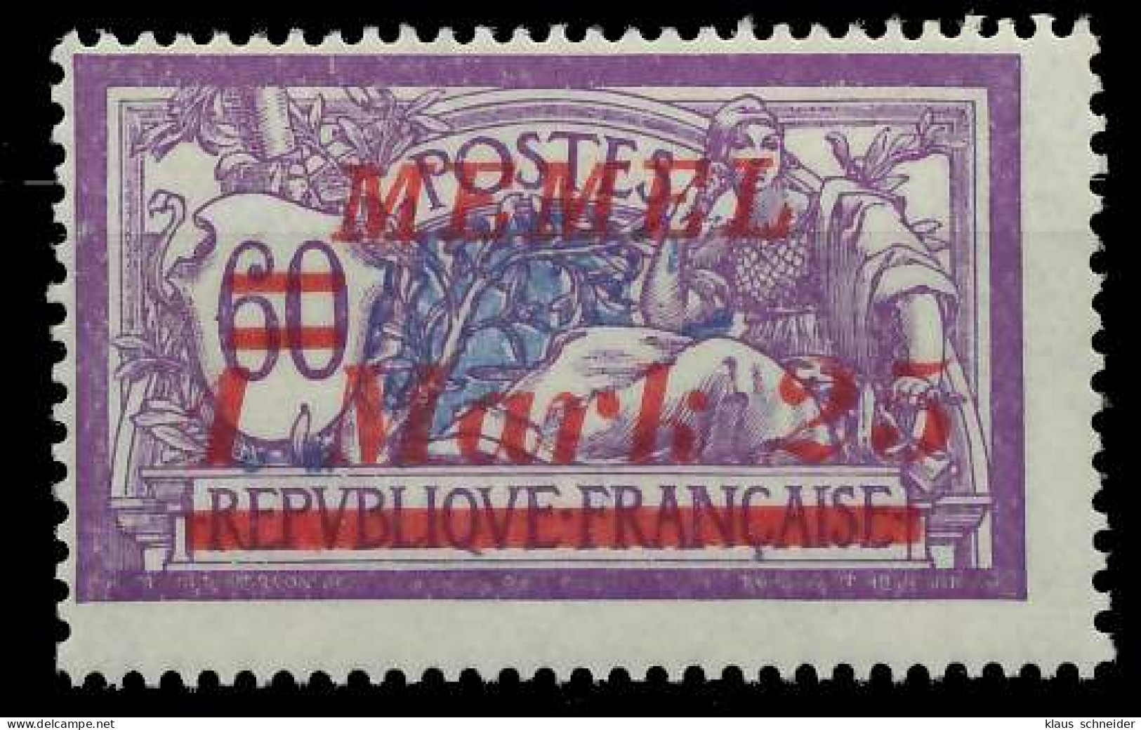 MEMEL 1922 Nr 65 Postfrisch X887C12 - Memel (Klaïpeda) 1923