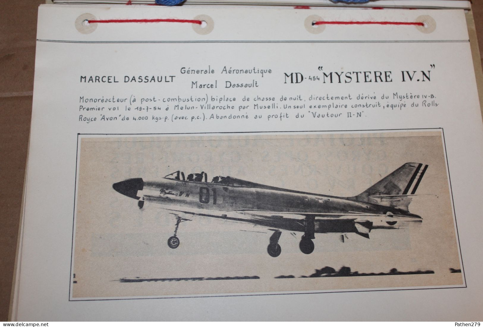 Dossier aéronef français Marcel Dassault Mystère IV et ses versions "A"-"B" et "N"