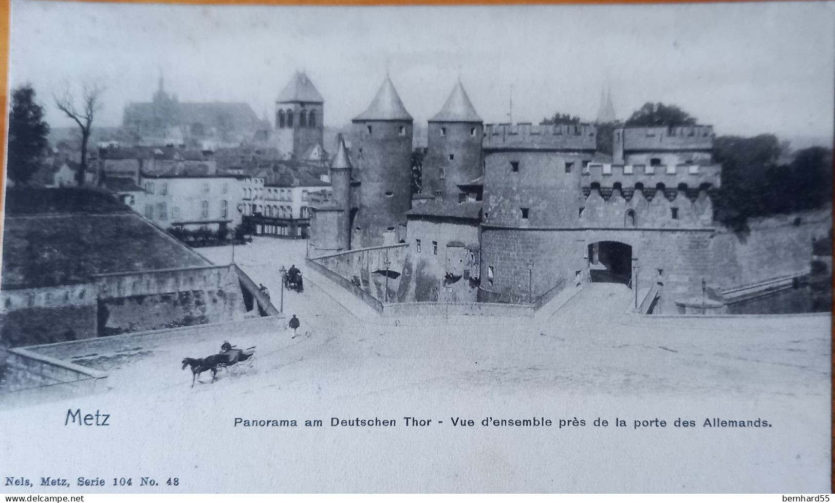 Metz - Panorama Am Deutschen Thor Nels Serie 104 No.48  S/w  Postalisch Nicht Gelaufen - Other & Unclassified