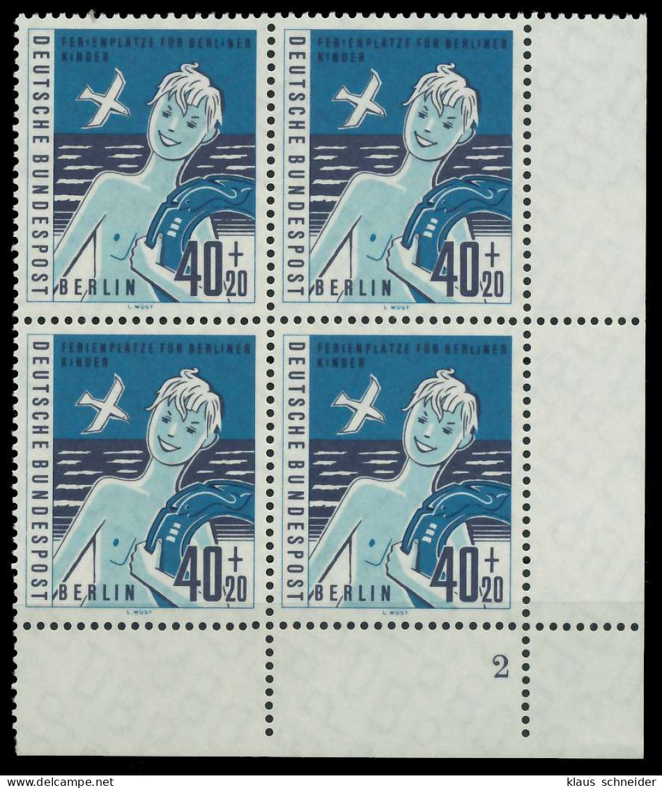 BERLIN 1960 Nr 196 Postfrisch VIERERBLOCK FORMNUMMER 2 X8ED7D2 - Unused Stamps