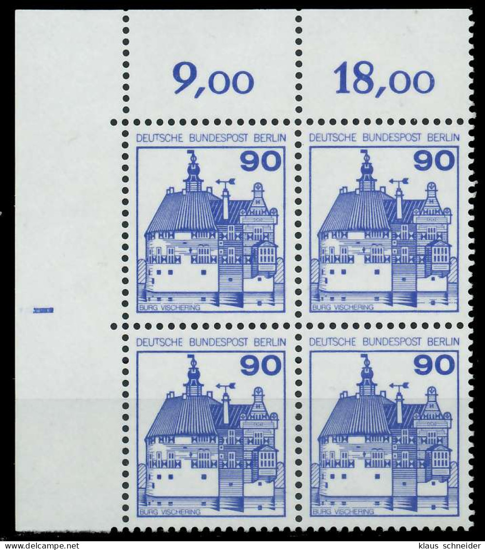 BERLIN DS BURGEN U. SCHLÖSSER Nr 588 Postfrisch VIERERB X8F968E - Nuevos