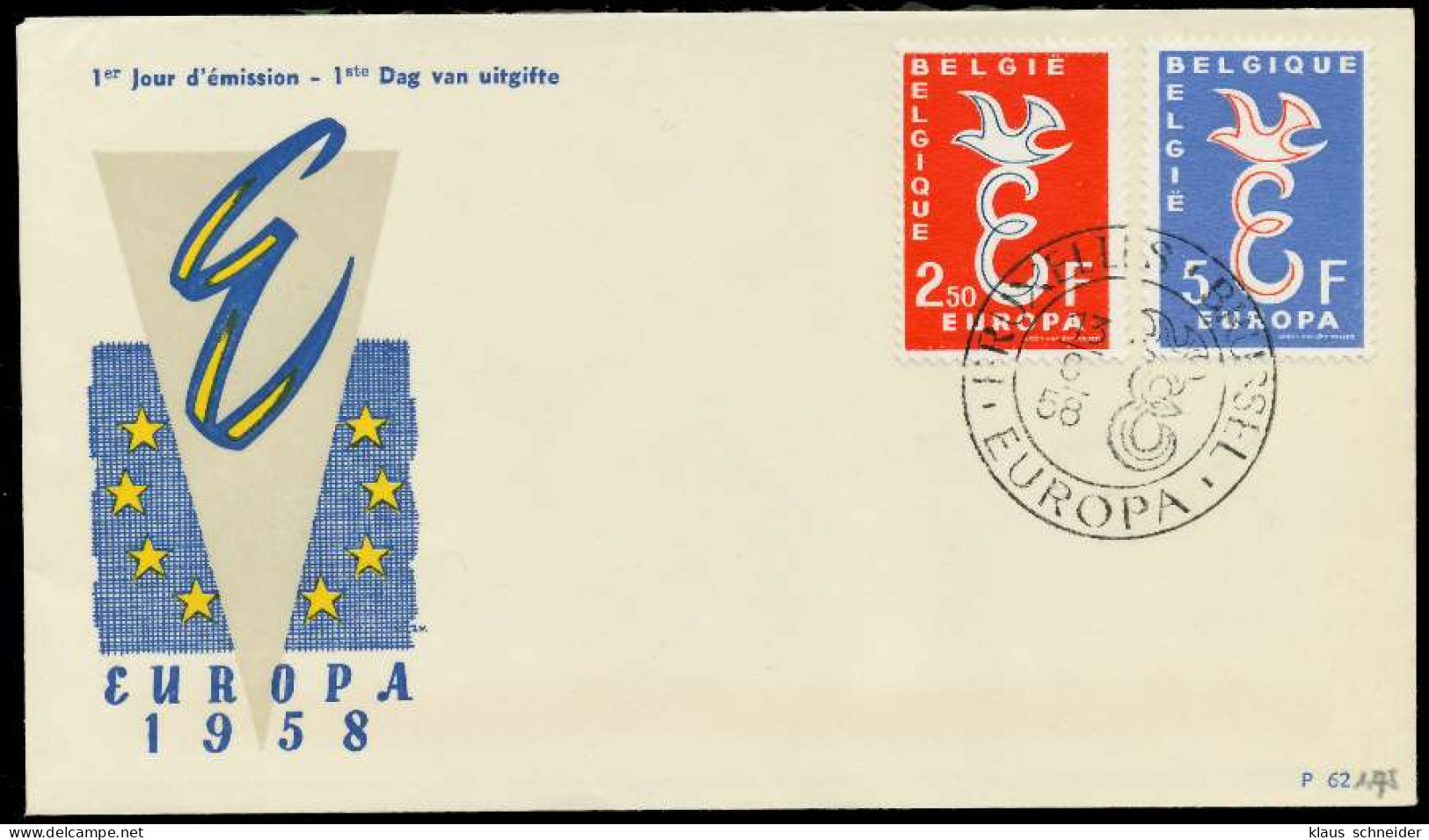 BELGIEN 1958 Nr 1117-1118 BRIEF FDC X0894A6 - Covers & Documents