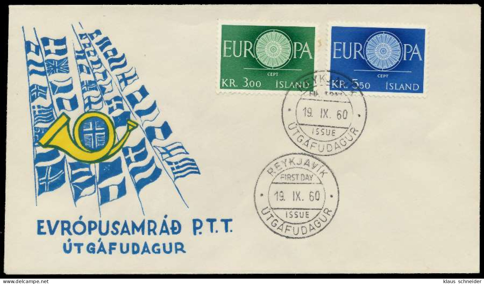 ISLAND 1960 Nr 343-344 BRIEF FDC X0894E6 - Briefe U. Dokumente