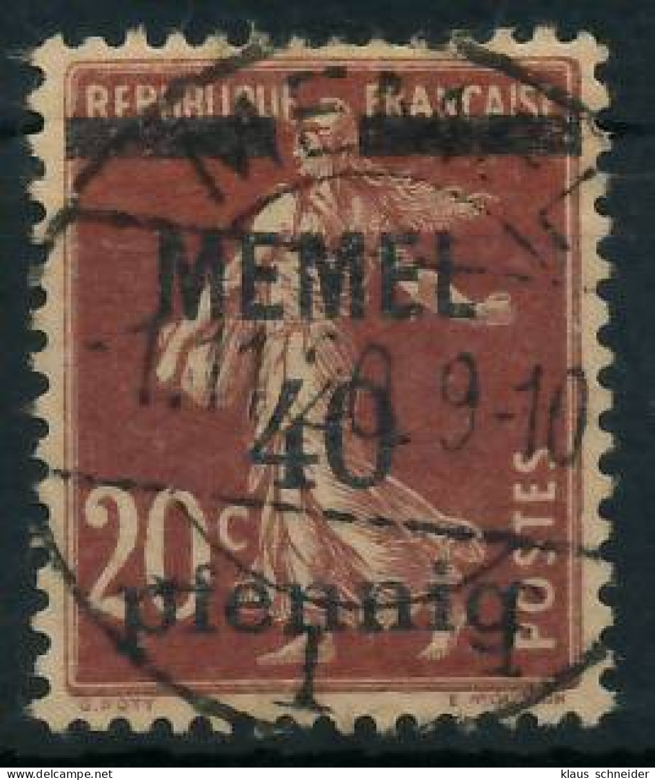MEMEL 1920 Nr 22a Gestempelt Gepr. X4730A2 - Memelgebiet 1923