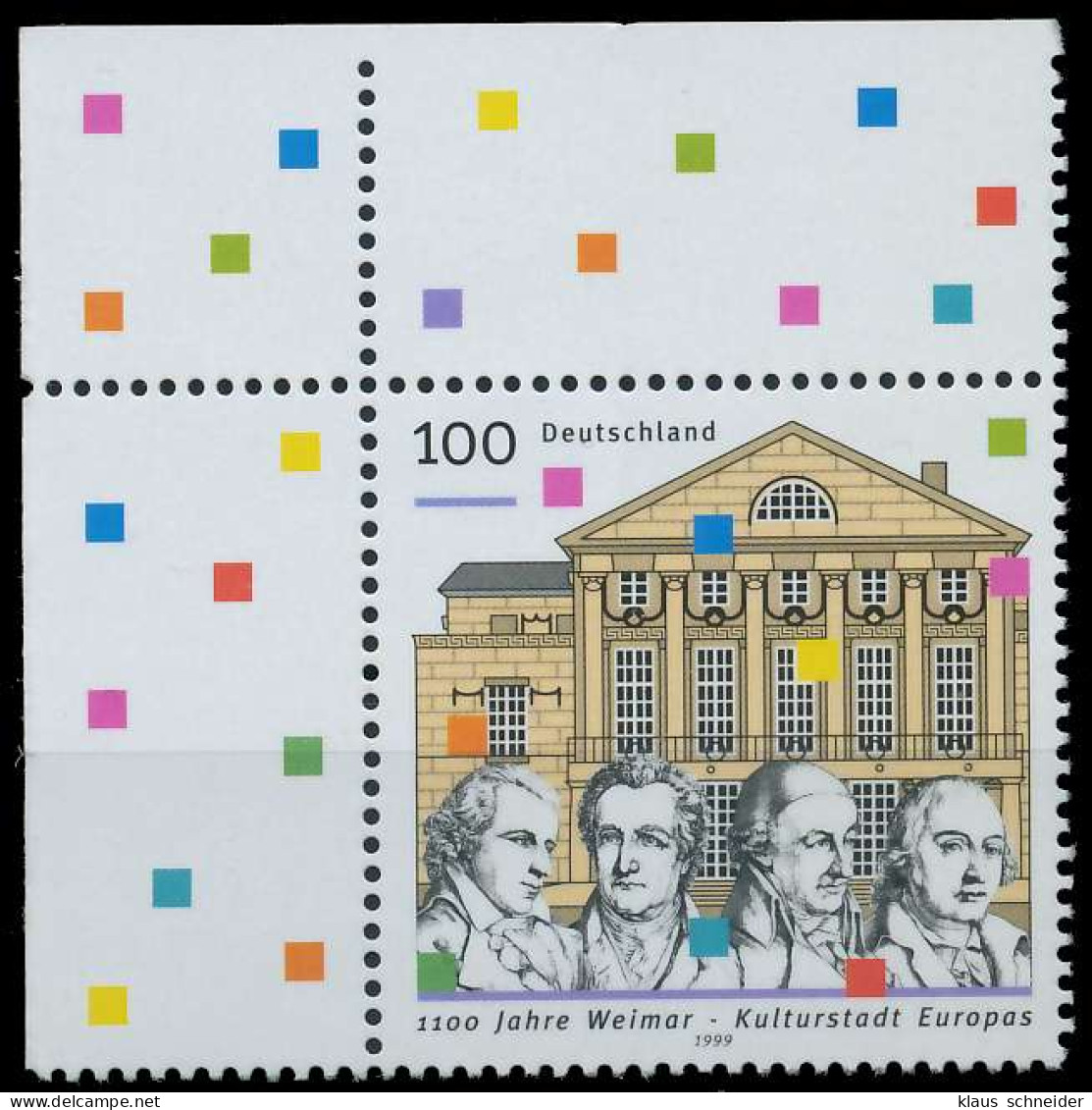 BRD BUND 1999 Nr 2028II Postfrisch ECKE-OLI X60B0E2 - Unused Stamps
