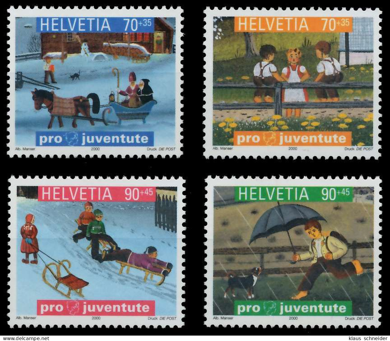 SCHWEIZ PRO JUVENTUTE Nr 1740-1743 Postfrisch X64BDE6 - Unused Stamps