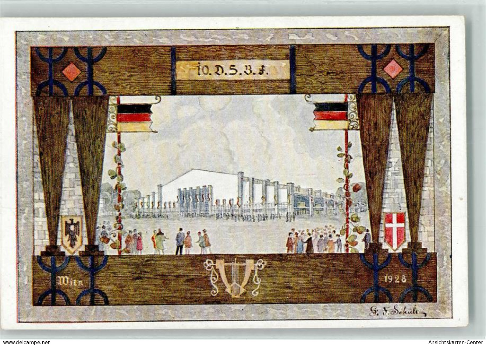 13002111 - Saengerfeste Wien 1928 - X. Dt. - Zangers En Musicus