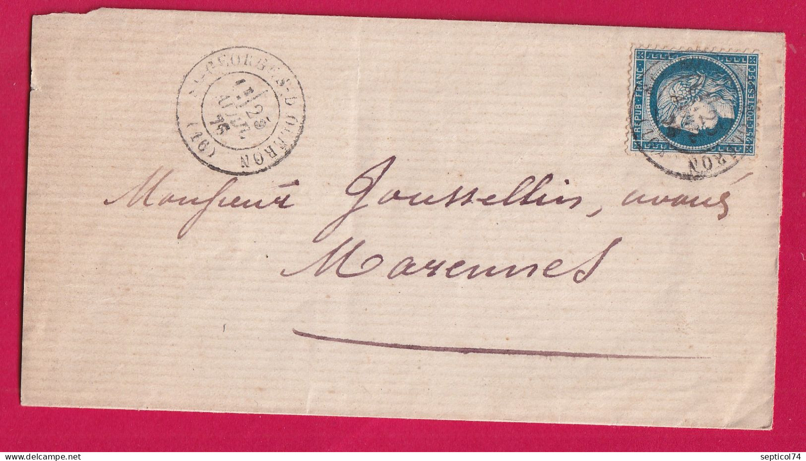 N°60 CAD TYPE 17 ST GEORGES OLERON CHARENTE INFERIEURE POUR MARENNES LETTRE - 1849-1876: Période Classique