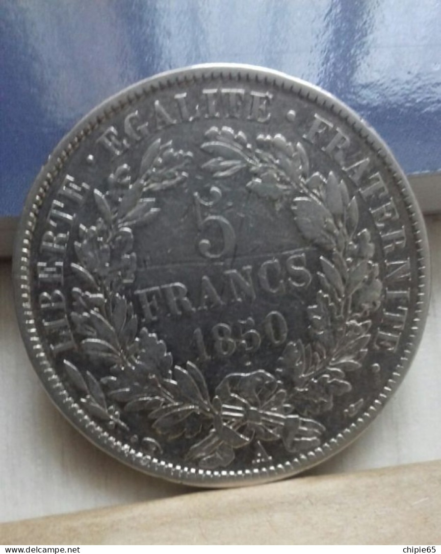 5 F CERES 1850 A - 5 Francs