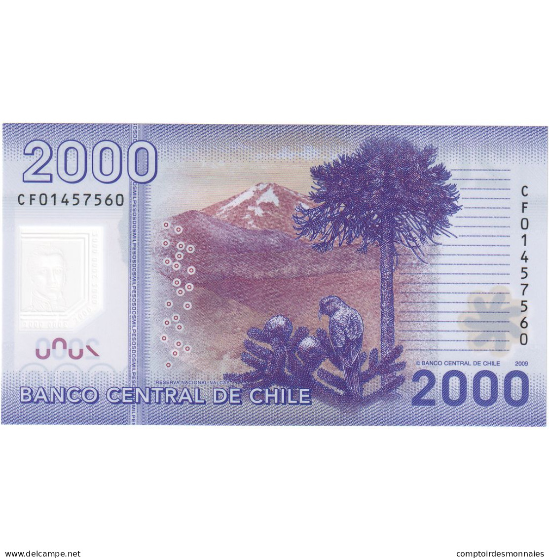 Billet, Chile, 2000 Pesos, 2009, NEUF - Chile