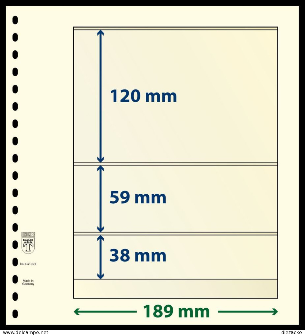 Lindner T - Blanko Blätter 802306P (10er Packung) Neuwertig (VD301 - Vierges