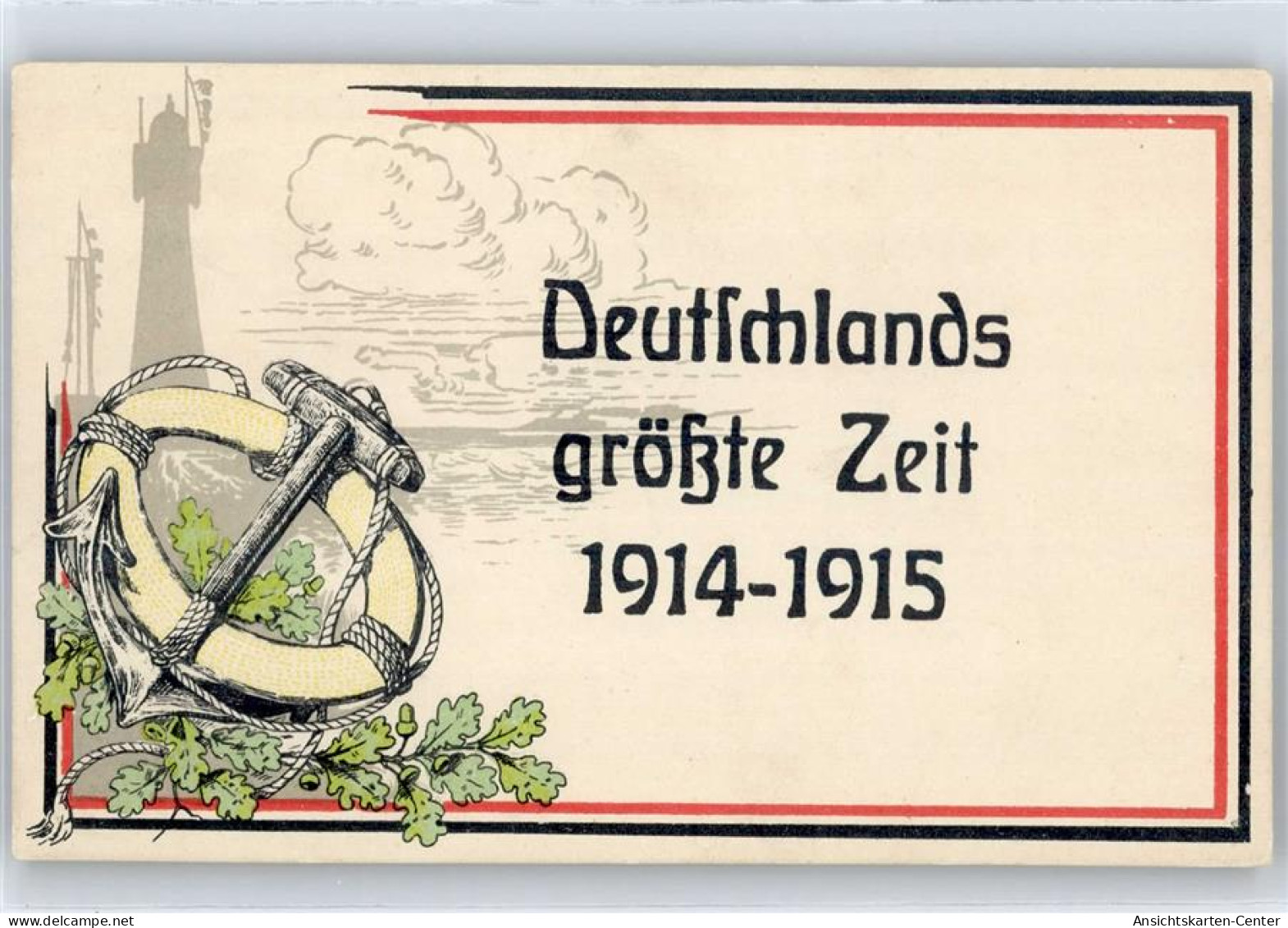 50949811 - Leuchtturm , Spruch , Praegedruck - Guerre 1914-18