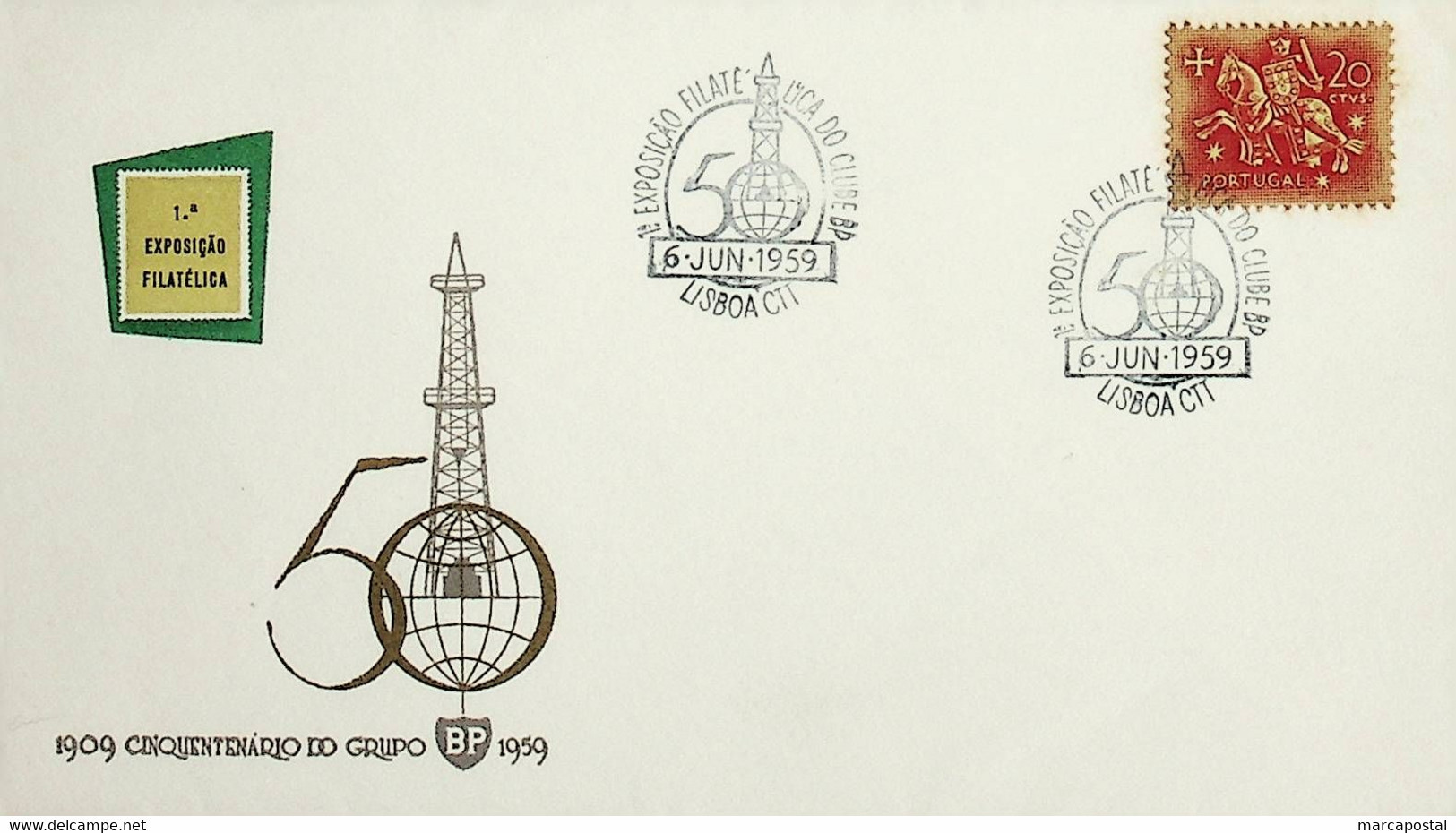 1959. Portugal. 1ª Exposição Filatélica Do Clube BP - Briefmarkenausstellungen