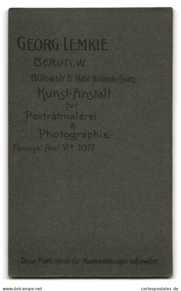 Fotografie Georg Lemkie, Berlin-W, Bülowstrasse 8, Portrait Eleganter Herr Mit Moustache  - Personnes Anonymes