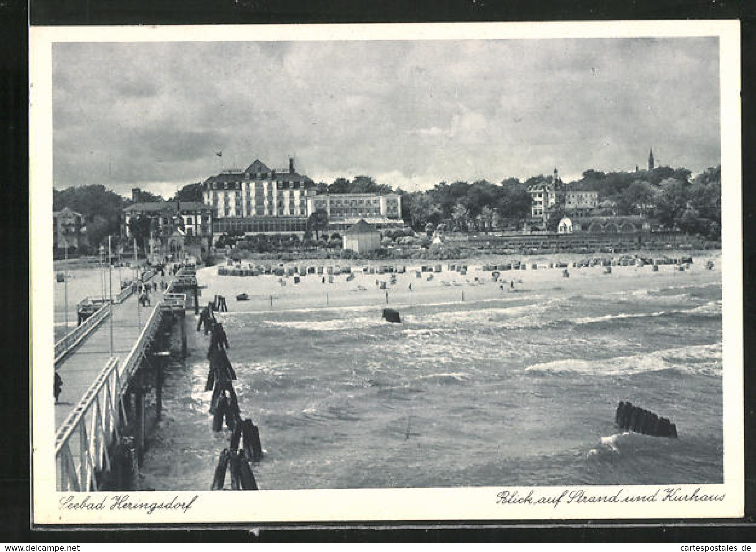 AK Heringsdorf, Blick Auf Kurhaus Und Strand  - Other & Unclassified