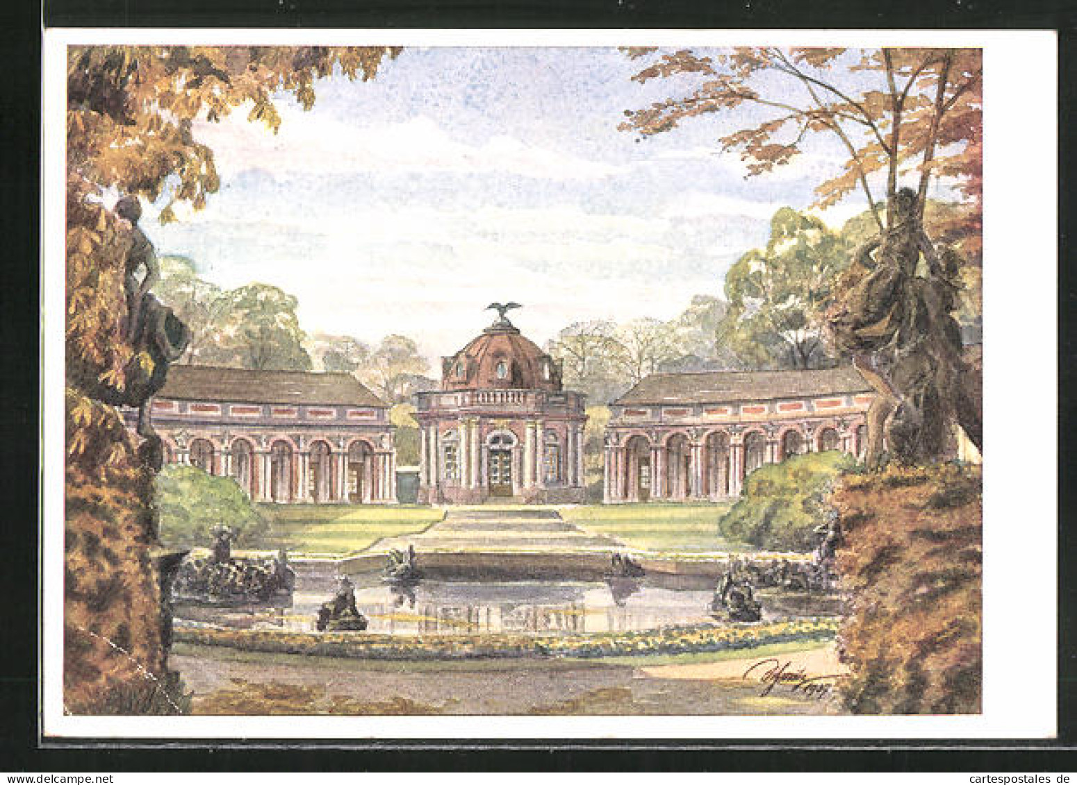 Künstler-AK Bayreuth, Eremitage  - Bayreuth