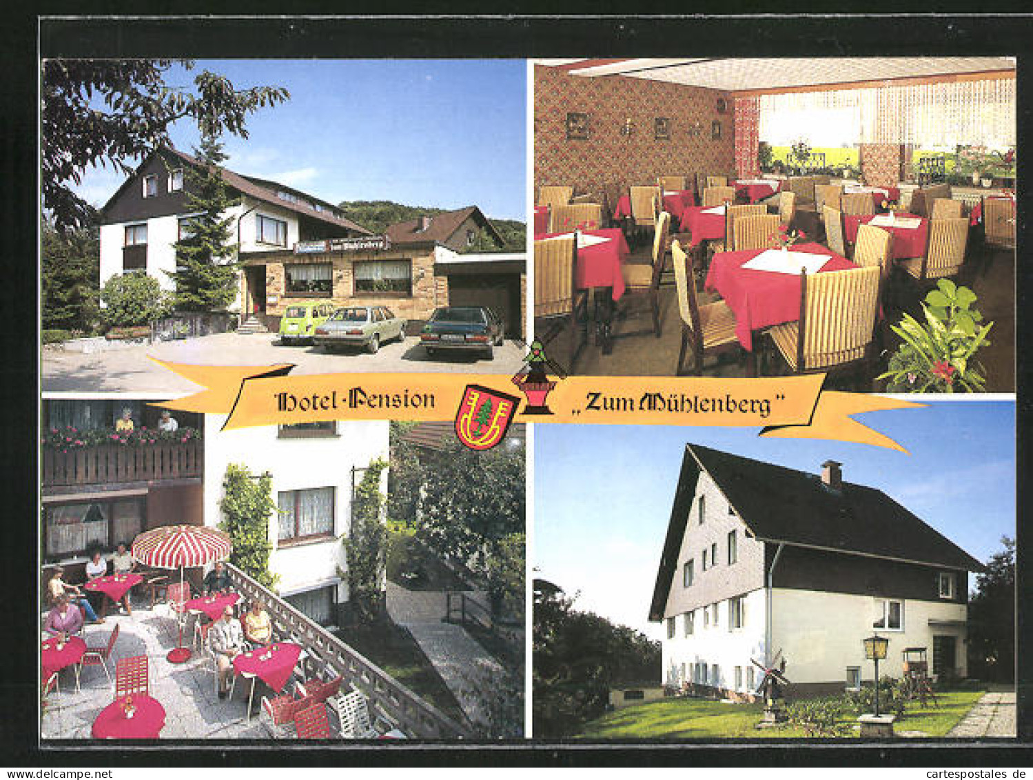 AK Bad Sachsa /Steina, Hotel-Pension Zum Mühlenberg, Innenansicht, Terrasse  - Bad Sachsa