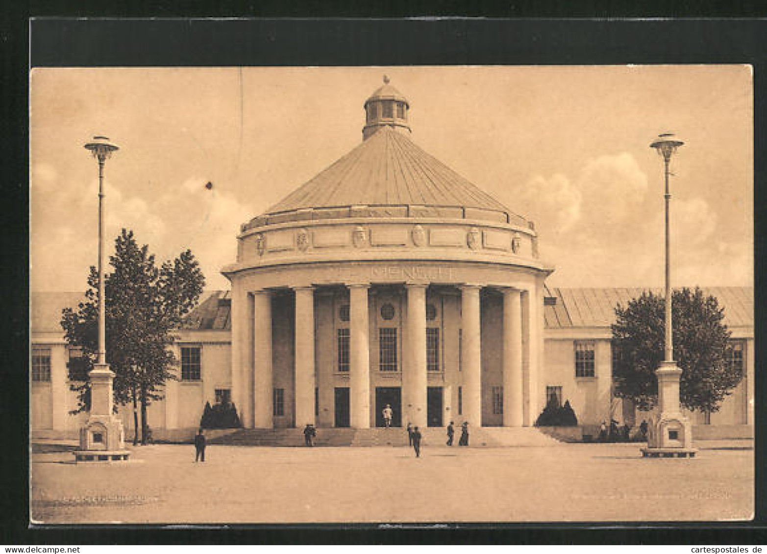 AK Dresden, Internationale Hygiene-Ausstellung 1911, Festplatz Mit Populärer Halle: Der Mensch  - Exhibitions