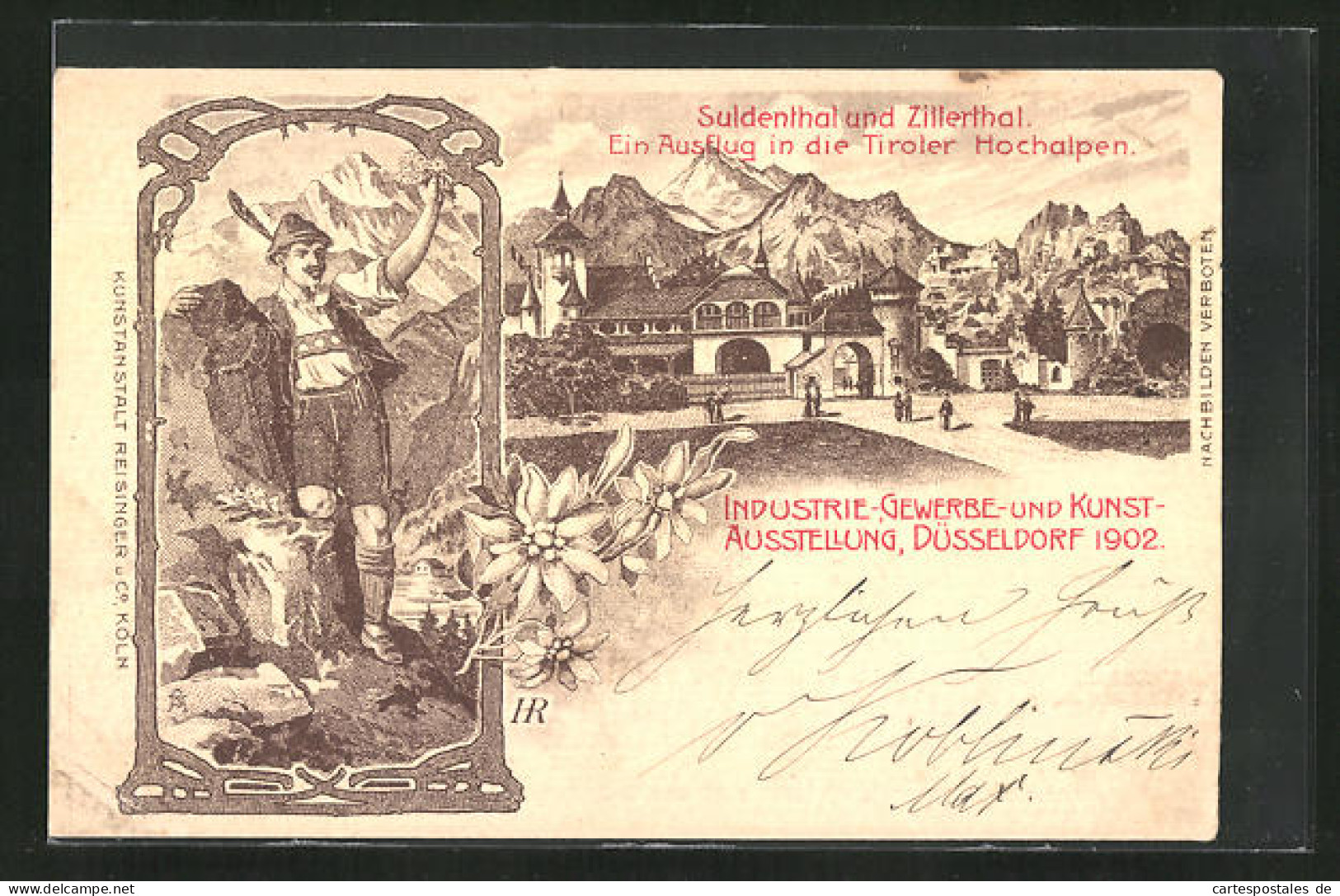 Künstler-AK Düsseldorf, Industrie- Gewerbe- Und Kunst-Ausstellung 1902, Suldenthal Und Zillerthal, Ein Ausflug  - Exhibitions