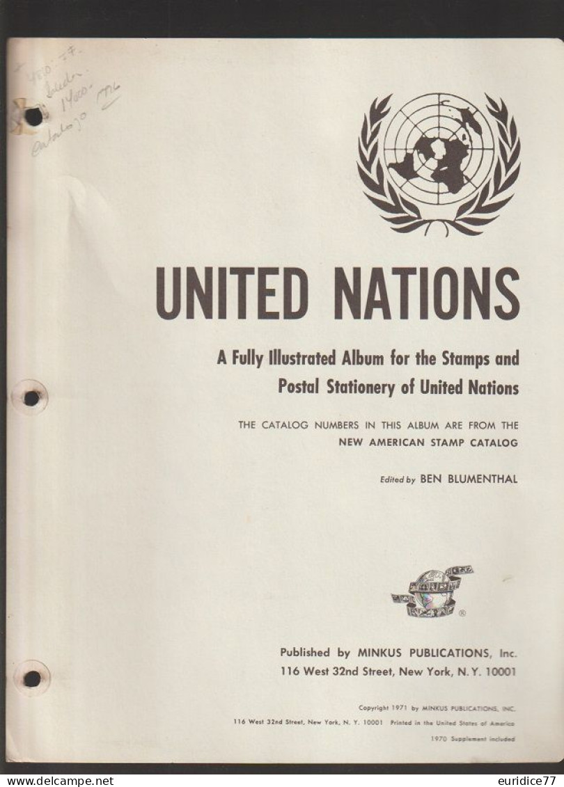 United Nations Collection 1951-1983 Aprox. Alto Valor En Catalogo - Collections (en Albums)