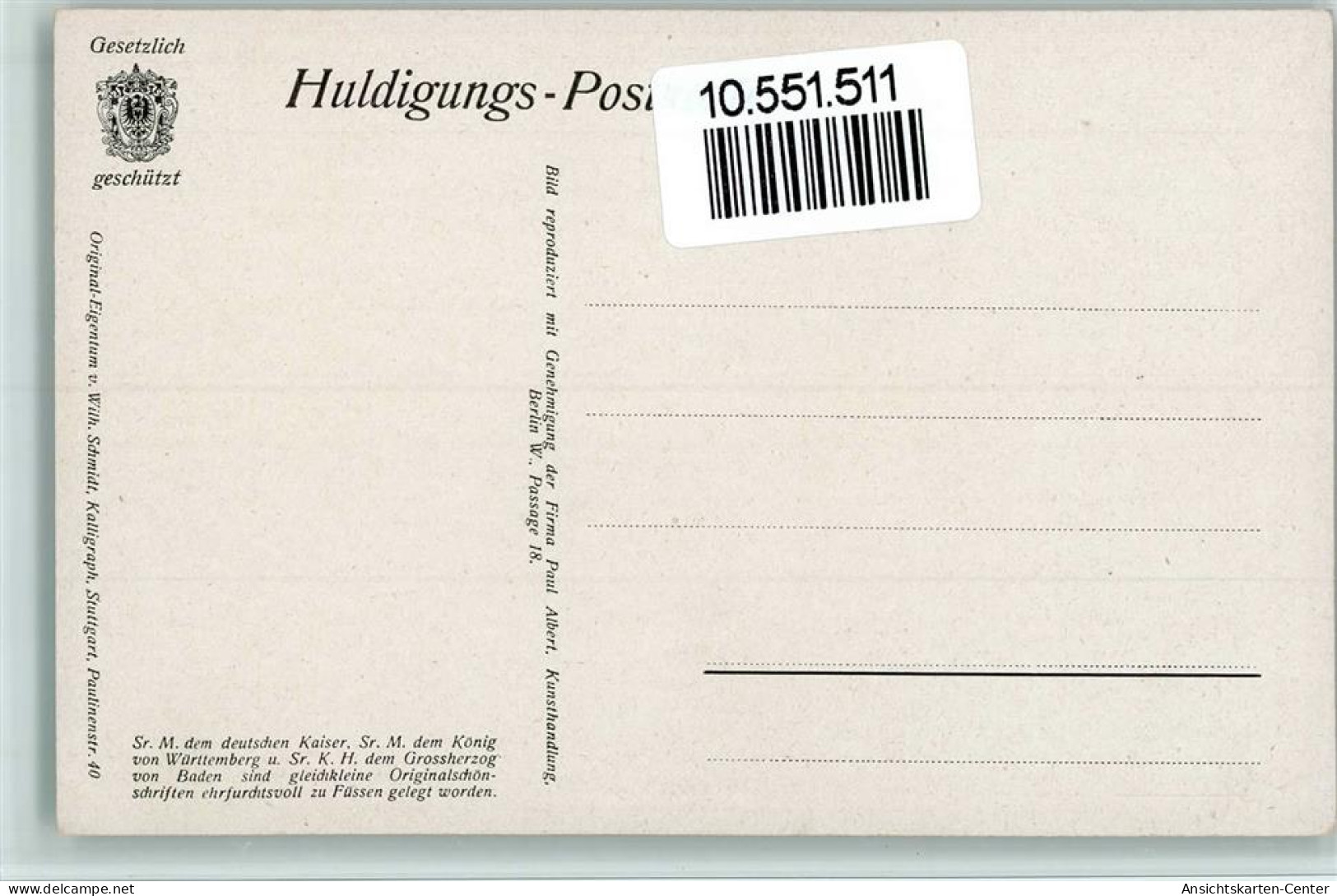 10551511 - Koenigin Luise Kalligraph Schmidt - Huldigung - Familles Royales