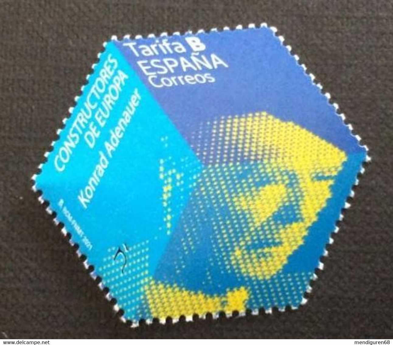 ESPAGNE SPANIEN SPAIN ESPAÑA 2021 BUILDERS OF  EUROPE KONRAD ADENAUER MNH ED 5492 MI 5542 YT 5247 SC 4532 SG 5492 - Ongebruikt